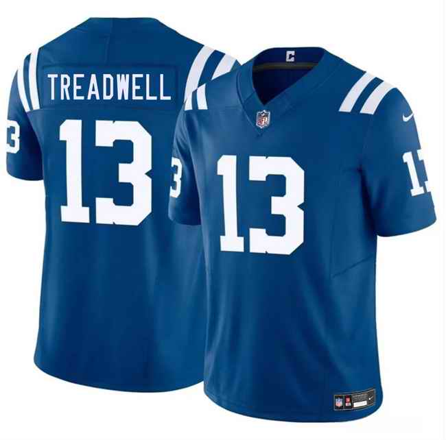 Men's Indianapolis Colts #13 Laquon Treadwell Blue 2025 F.U.S.E. Vapor Limited Stitched Football Jersey